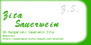 zita sauerwein business card